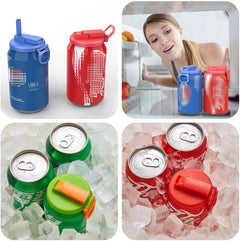 Anti-Spill Easy Straw Soda Coke Can Lid Silicone Straw Soda Can Lid Cup Lid Silicone Cover  Bottle Cap