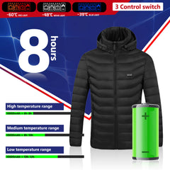 Heated Jacket 21 Areas Winter Men's Women's Motorcycle Jacket USB Electric Heating Jacket Heated Vest ski  Thermal Clothing Coat