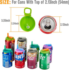 Anti-Spill Easy Straw Soda Coke Can Lid Silicone Straw Soda Can Lid Cup Lid Silicone Cover  Bottle Cap