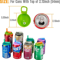 Anti-Spill Easy Straw Soda Coke Can Lid Silicone Straw Soda Can Lid Cup Lid Silicone Cover  Bottle Cap