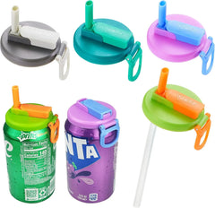 Anti-Spill Easy Straw Soda Coke Can Lid Silicone Straw Soda Can Lid Cup Lid Silicone Cover  Bottle Cap