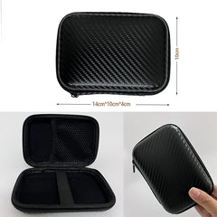 Car Terminal Removal Hard Case Portable Storage Bag Car Repair Tool Kit  Storage Carbon Fiber Pattern With Zipper Bag