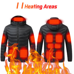 Heated Jacket 21 Areas Winter Men's Women's Motorcycle Jacket USB Electric Heating Jacket Heated Vest ski  Thermal Clothing Coat