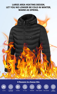 Heated Jacket 21 Areas Winter Men's Women's Motorcycle Jacket USB Electric Heating Jacket Heated Vest ski  Thermal Clothing Coat