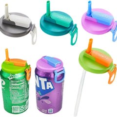 Anti-Spill Easy Straw Soda Coke Can Lid Silicone Straw Soda Can Lid Cup Lid Silicone Cover  Bottle Cap